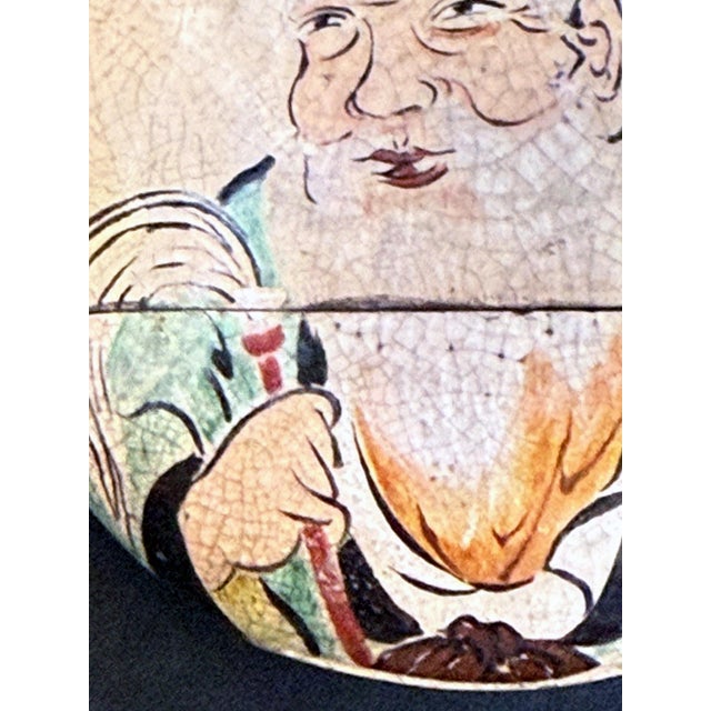 Rare Japanese Ceramic Glazed Inro with Ojime Ogata Kenzan Edo Period For Sale - Image 12 of 15