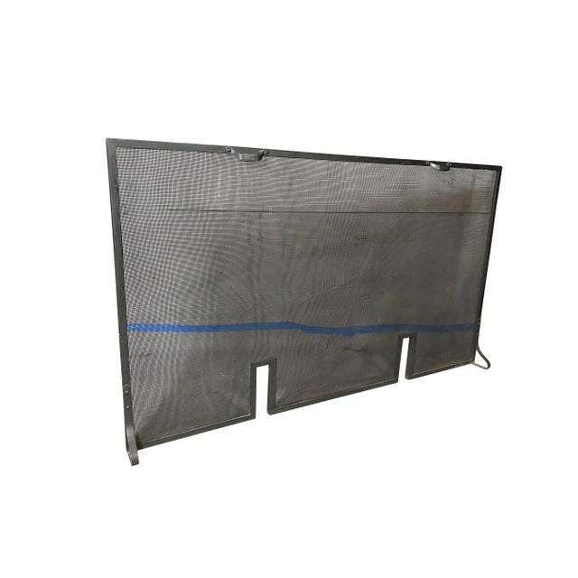 Black Wrought Iron Fire Screen For Sale - Image 8 of 9
