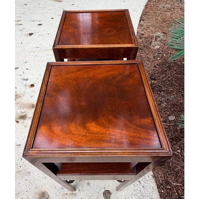 Pair George III Flame Mahogany Side Tables For Sale - Image 4 of 11