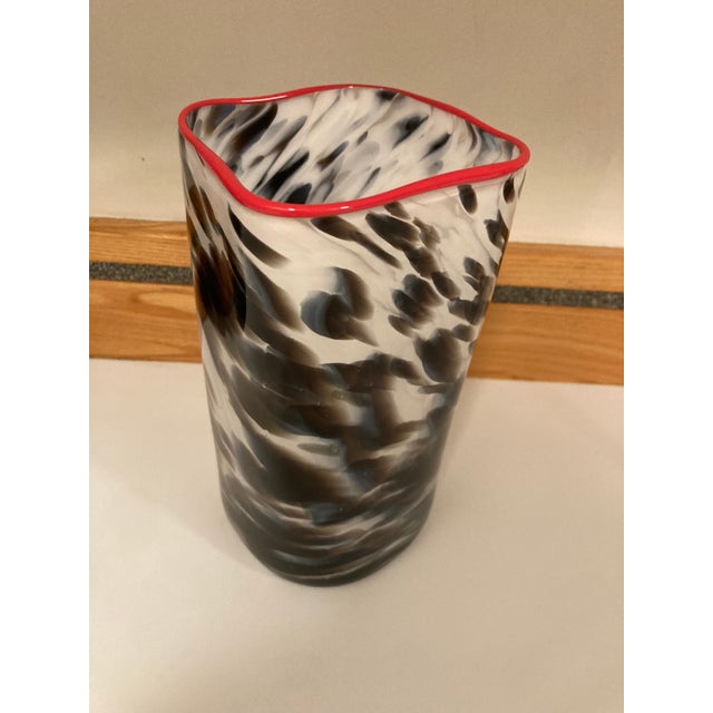 David Jacobson Art Glass Vase For Sale - Image 4 of 10