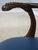 Eagle Carved Arm Blue Leather Armchair For Sale - Image 12 of 18