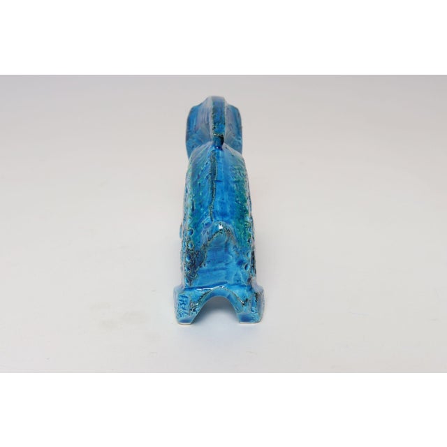 1960s Italian Bitossi Rimini Blu Ceramic Bunny Rabbit by Aldo Londi for Flavia For Sale - Image 5 of 12