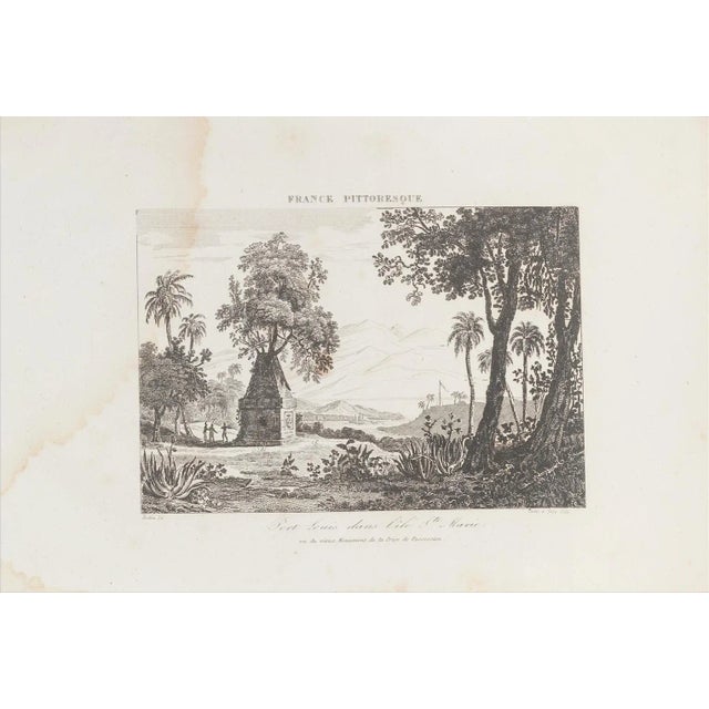 Landscape is an original lithograph on paper realized by an Anonymous artist of the XIX century. Printed in series of...