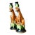 Vintage Boho Glazed Ceramic Tiger Candlesticks - A Pair For Sale