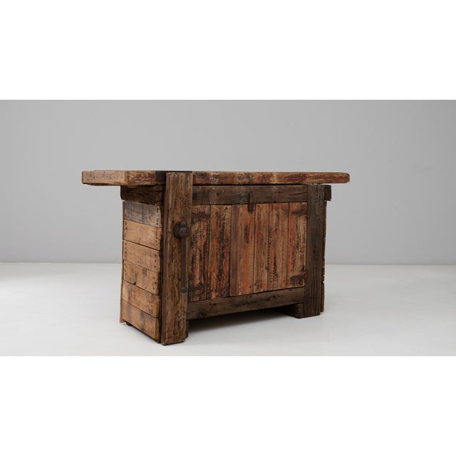 20th Century French Industrial Wooden Work Table For Sale - Image 14 of 18