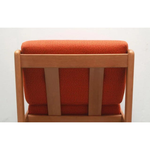 Lounge Chair in Light Oak and Orange Upholstery, 1975 For Sale - Image 9 of 12
