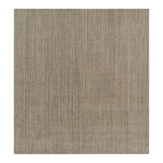Rug & Kilim’s Oversized Modern Textural Rug With Beige and Gray Striae - 13x14 For Sale