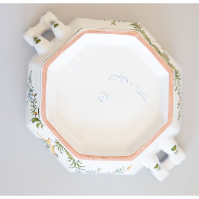Vintage French Faience Lallier À Moustiers Lidded Tureen For Sale - Image 10 of 11