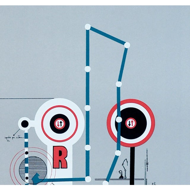 Signals Dialoguing - Original Lithograph by Mario Persico - 1970 ca. For Sale - Image 3 of 5