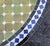 48" Handcrafted Olive Green, Blue, Black and White Moroccan Mosaic Table For Sale - Image 4 of 7