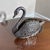 Mid-Century Modern Vintage Italian Metal Swan Figurine Planter Napkin Letter Holder For Sale - Image 3 of 6