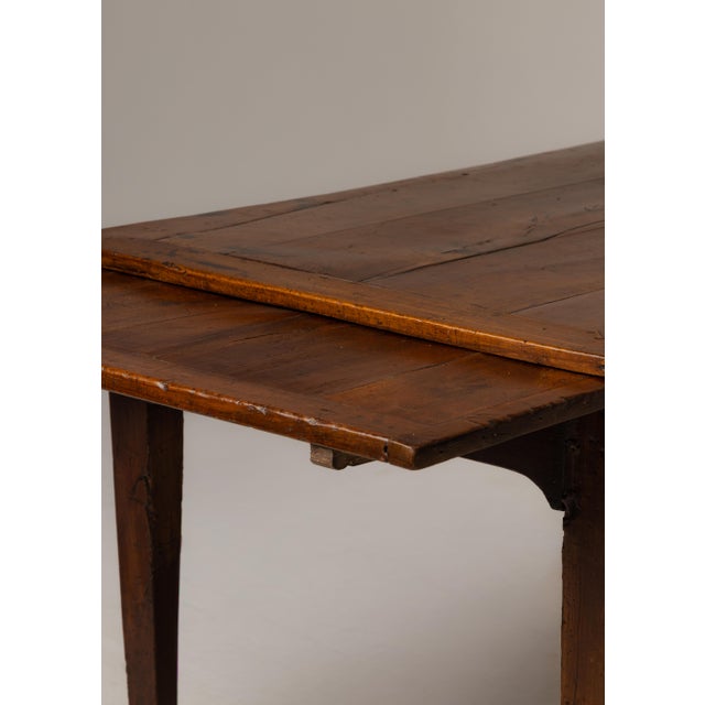 Early 19th Century Antique French Provincial Farmhouse Dining Table With Draw-Leaf Extension, 19th C For Sale - Image 5 of 5
