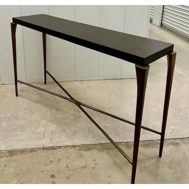 Modern Rh Modern Etienne Paldao and Brass Console Table by Anthony Cox For Sale - Image 3 of 5
