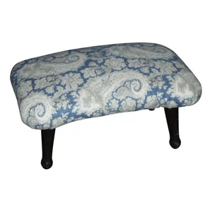 Antique Blue Paisley Footstool