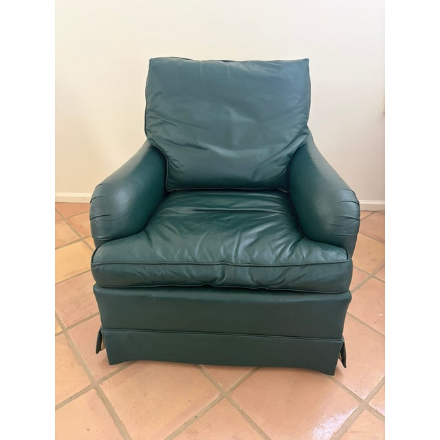 Animal Skin Vintage Baker Furniture Luxurious Recliner & Arm Chair Pair and 2 Ottomans For Sale - Image 7 of 16