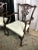 Carved Mahogany Chippendale Dining Chairs, Set of 6, White Faux Leather For Sale - Image 9 of 12
