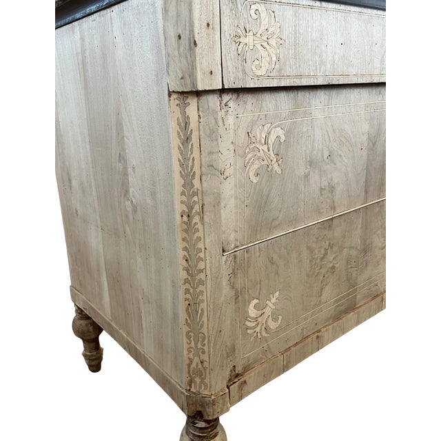19th Century Carlo X Italian Bleached Walnut Chest of Drawers For Sale - Image 14 of 15