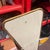 A 1960s Rare Gio Ponti Style Mid-Century Modern Brass Triangular Wall Mirror For Sale - Image 10 of 12