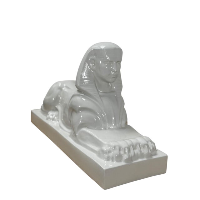 Ceramic Sculpture of a Sphinx by Charles Vos for De Spinx Maastricht, 1920s For Sale - Image 6 of 14