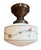 Glass Circa 1920’s Painted Roses on Vines Milk Glass Flushmount For Sale - Image 7 of 7