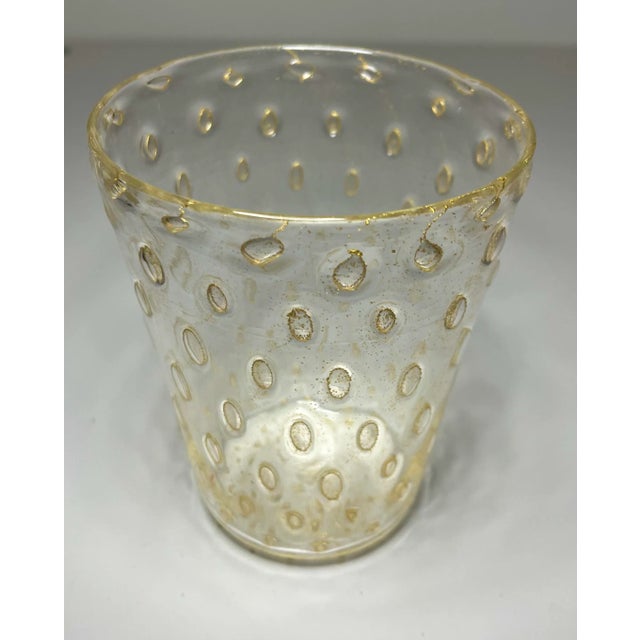Murano Striulli Verte D’Arte Murano Glasses Set Signed - Set of 6 For Sale - Image 4 of 7