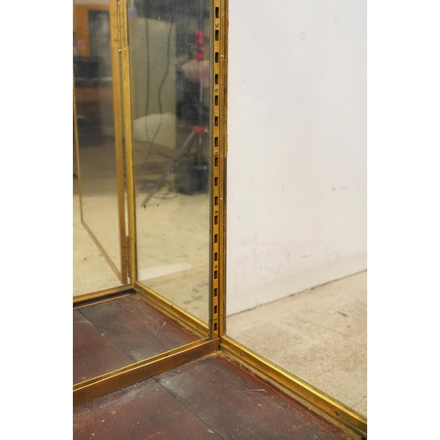Vintage European Brass & Glass Vitrine Display Cabinet For Sale - Image 4 of 12