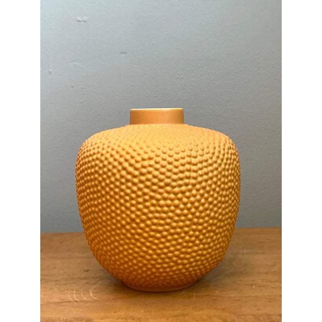 Orange Mid-Century Modern Swiss Orange Ceramic Vase For Sale - Image 8 of 14