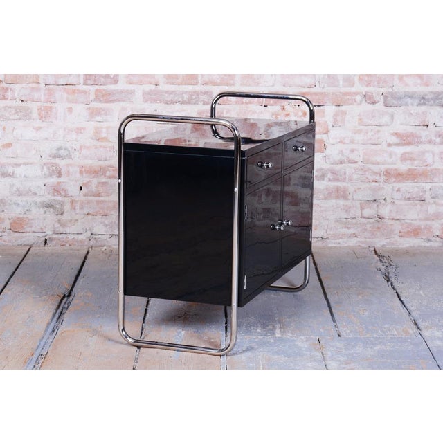 Bauhaus Cabinet in Chrome-Plated Steel by R. Slezák, Czech, 1930s For Sale - Image 11 of 14