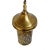 Indian Vintage Brass Top Hat Pendant Light Small For Sale - Image 3 of 7