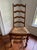 Set of 6 French Country Style Oak Ladder-Back Dining Chairs With Rush Seats For Sale - Image 4 of 4