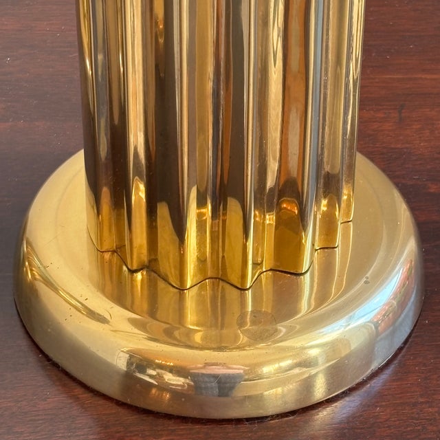 Brass 20th Century Pierre Cardin-Style Sculptural Brass Table Lamps — A Pair For Sale - Image 8 of 16