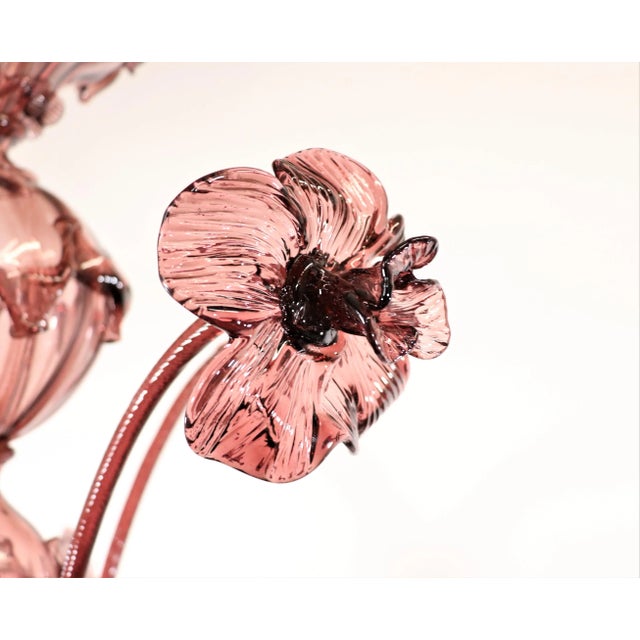 Large Purple Murano Chandelier For Sale In Chicago - Image 6 of 13