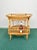 Bamboo & Rattan Round Serving Bar Cart Trolley, Italy, 1960s For Sale - Image 11 of 15