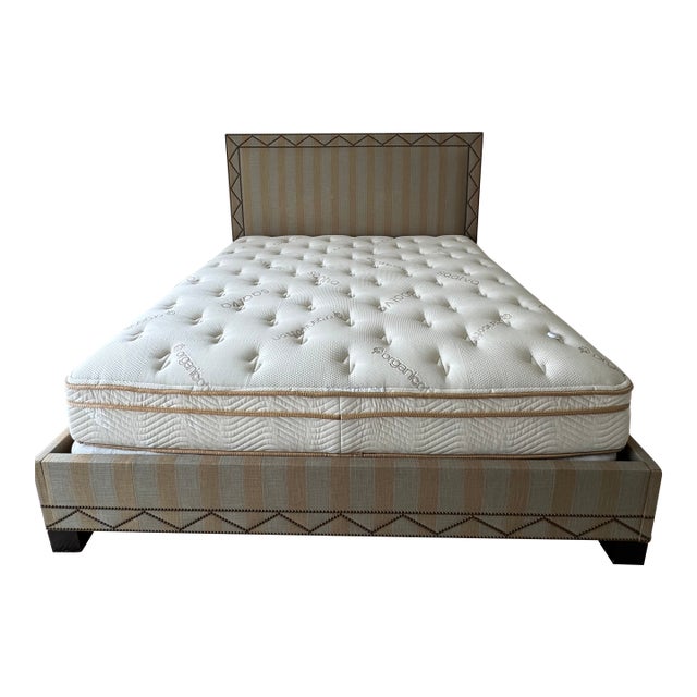 Custom Upholstered King Bed Frame For Sale