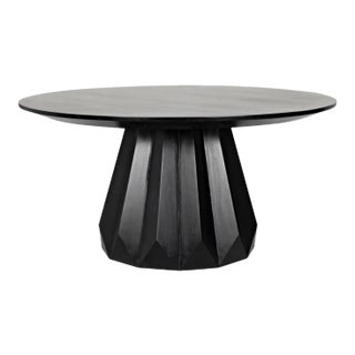 NOIR Brosche Dining Table, Hand Rubbed Black For Sale