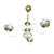 An original chandelier by AKA Leuchten (Germany), made in the 1970s. The lamp combines gold-colored metal elements with...