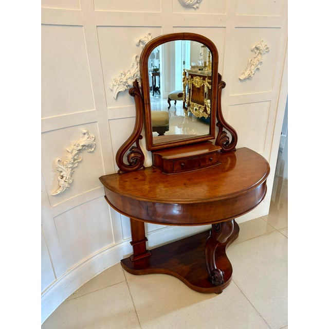 Antique Victorian Mahogany Dressing Table, 1860s For Sale - Image 4 of 13