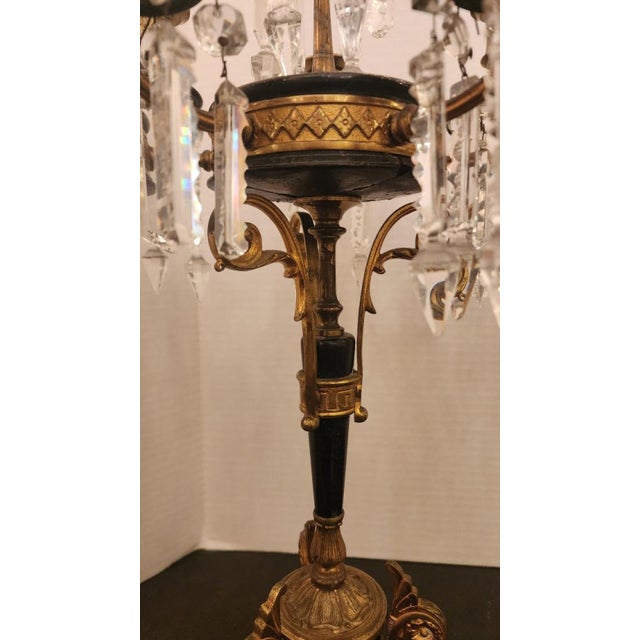 Metal Pair of 19th Century French Napoleon Bronze Candelabra For Sale - Image 7 of 12