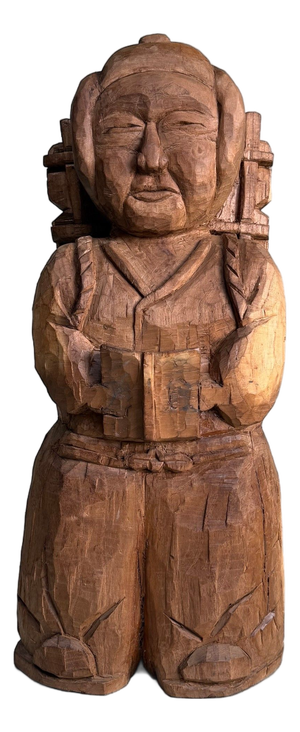 Japanese Mingei Wooden Sculpture of Ninomiya Kinjirō, Shōwa Period, 1920s-1940s
