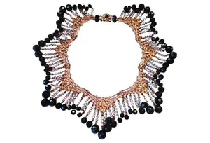 Miriam Haskell Filigree Panels Statement Collar