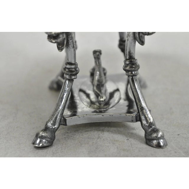 Antique Reed & Barton English Regency Figural Bread Basket With Whippet Dog Base For Sale - Image 16 of 18