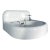 1952 Vintage Kohler High-Back Porcelain & Cast Iron Rounded Front Sink For Sale