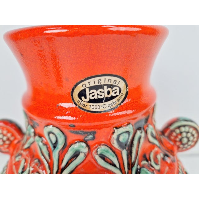 Ceramic Vintage Fat Lava 1590 Vase in Ceramic from Jasba, West-Germany, 1970s For Sale - Image 7 of 8