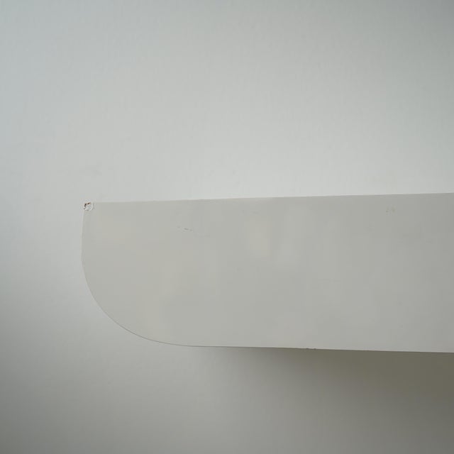 Paper White Laminate Console Desk Table in the Style of Pierre Cardin For Sale - Image 7 of 9