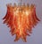 Italian Chandeliers with Leaves in the style of Barovier & Toso, Set of 2 For Sale - Image 14 of 17