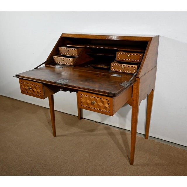 Late 19th Century Directoire Style Oak Secretaire For Sale - Image 4 of 18