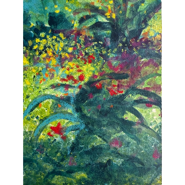 "Palm Shade" Large Watercolor Painting For Sale - Image 11 of 11