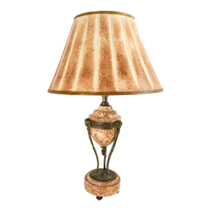 19th Century Decorative French Bronze Mounted Marble Boudoir Table Lamp