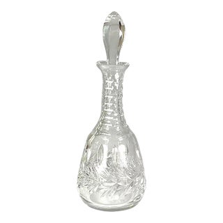 German Crystal, Elegant Cut Crystal Decanter For Sale