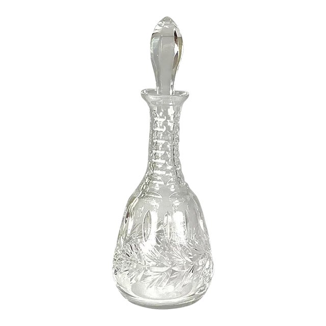 German Crystal, Elegant Cut Crystal Decanter For Sale